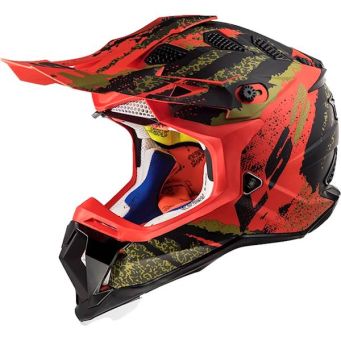 KASK LS2 MX470 SUBVERTER CLAW MATT BLACK RED 