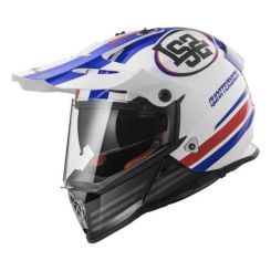 Kask LS2 Pioneer Quarterback White Red Blue 