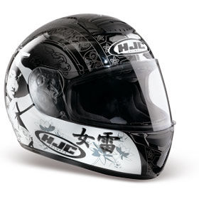 KASK HJC CS-R1 SAMURAI Czarno biało srebrny