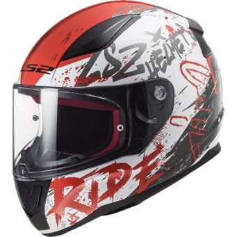 KASK LS2 FF353 RAPID NAUGHTY WHITE RED 
