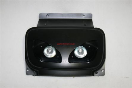 Lampa przednia halogenowa BWS czarna