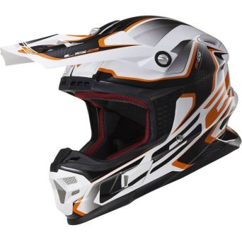 Kask motocyklowy LS2 MX456 Light Compass White Orange 