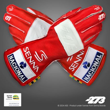 Rękawice Minus 273 kartingowe Ayrton SENNA Czerwone