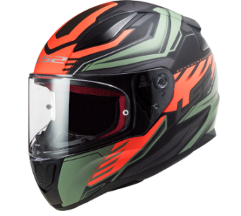Kask motocykoqy Comfort LS2 FF353 Rapid Gale Matt Black Red Green