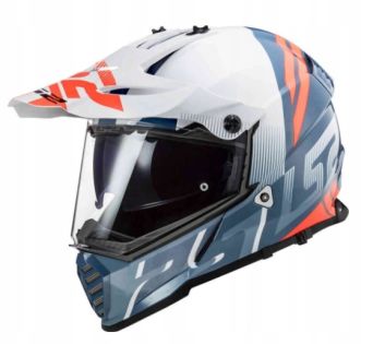 Kask motocyklowy LS2 MX436 Pioneer Evo Evolve White Cobalt