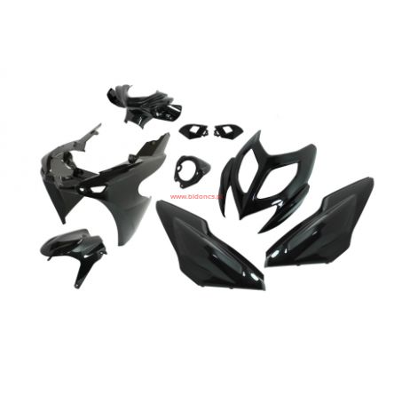 Owiewki / plastiki, 9 elementów DO YAMAHA AEROX czarny połysk 