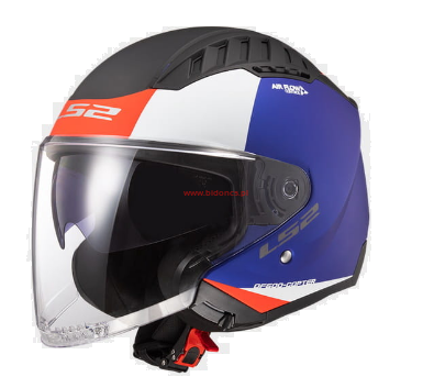 Kask motocyklowy LS2 OF600 Copter Urbane Matt Blue Red 