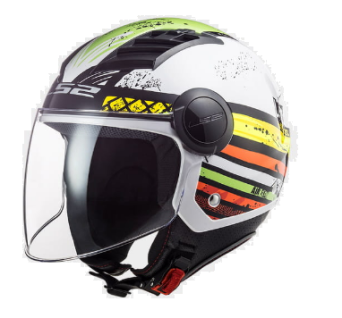 Kask motocyklowy LS2 OF562 Airflow Ronnie White Green