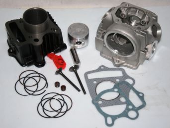 Cylinder 70cc + głowica z zaworami 4T Czoper