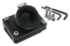 Króciec ssący z podstawą Stage6 R/T d.28mm, pomarańczowy, Gilera / Piaggio / Peugeot leżący
