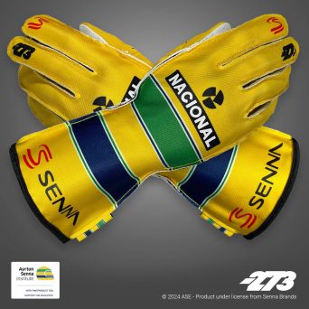 Rękawice Minus 273 kartingowe Ayrton SENNA Żółte