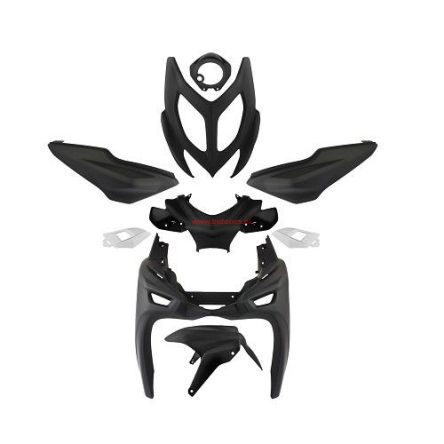 Owiewki / plastiki TNT, 9 elementów DO YAMAHA AEROX czarny mat 
