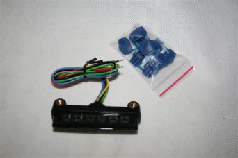 Lampa STR8 Mini LED z kierunkowskazami, czarna, uniwersalna (E)