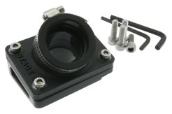 Króciec ssący z podstawą Stage6 R/T d.28mm, anodowany, Gilera / Piaggio / Peugeot leżący