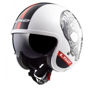 Kask motocyklowy LS2 OF599 Spitfire Inky White Black