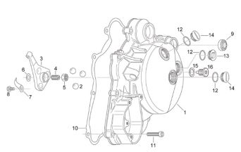 Sprzęgło nakrętka śruby regulującej (kontra)  Aprilia RS 125