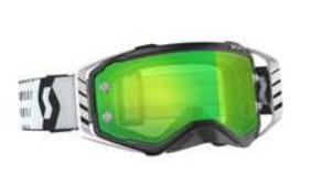 Gogle Scott black/white - green chrom works