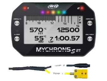 AIM MyChron 5 2T - GPS Lap Timer (2 temperatury) - Z sondą WODA + GAZ - NOWA WERSJA "S"