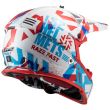 KASK LS2 MX437 FAST EVO FUNKY RED WHITE  - 2