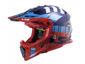 Kask motocyklowy LS2 MX437 Fast Evo XCODE Red Blue