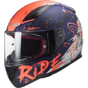 KASK LS2 FF353 RAPID NAUGHTY MATT BLUE ORANGE 