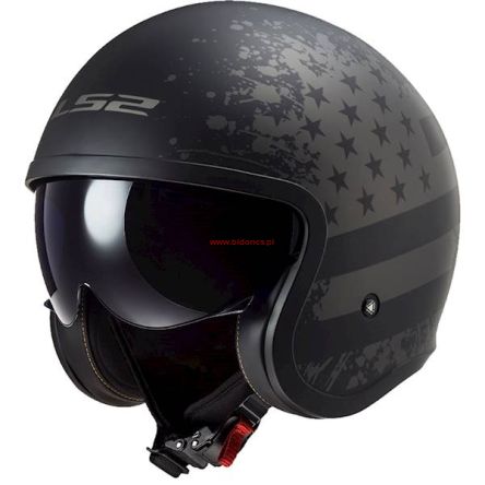 Kask motocyklowy LS2 OF599 Spitfire Matt Black Flag 