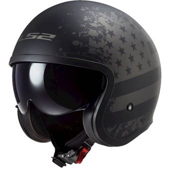 Kask motocyklowy LS2 OF599 Spitfire Matt Black Flag 