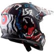 KASK LS2 MX437 FAST BEAST BLACK WHITE  - 2