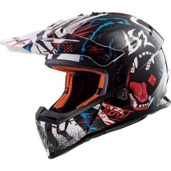 KASK LS2 MX437 FAST BEAST BLACK WHITE 